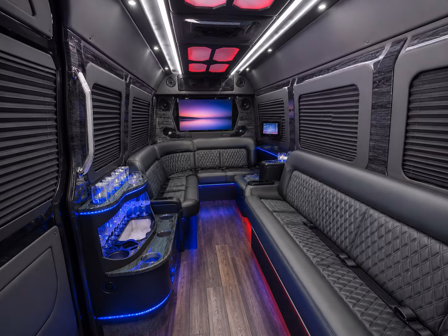 lauderhill 40 passenger party bus inside